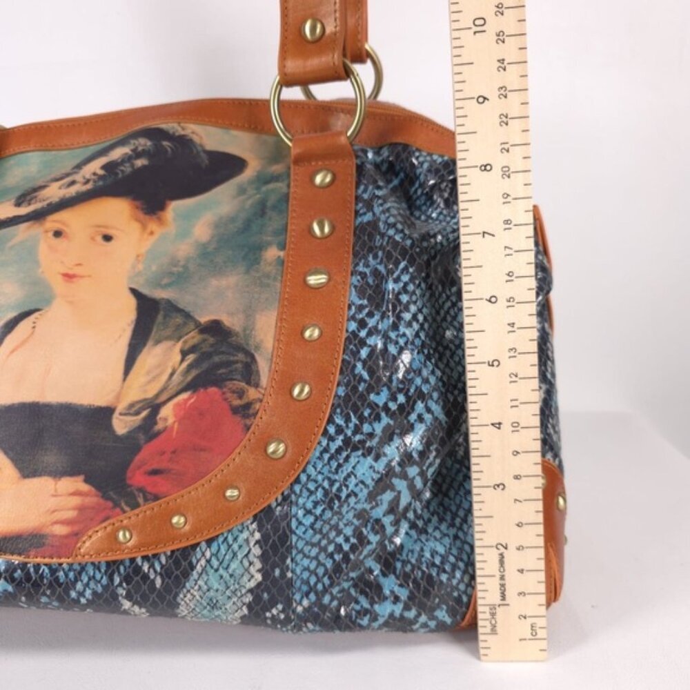 NWT‎ Original by Sharif 1827 Handbag Leather Hand Painted Susanna Lunden Art - Picture 3 of 16